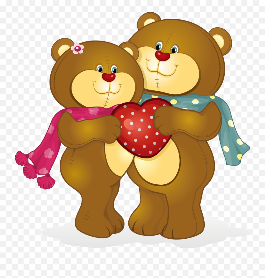 Valentine Teddy Bear Clipart - Cute Valentines Day Clip Art Png,Teddy Bear Clipart Png
