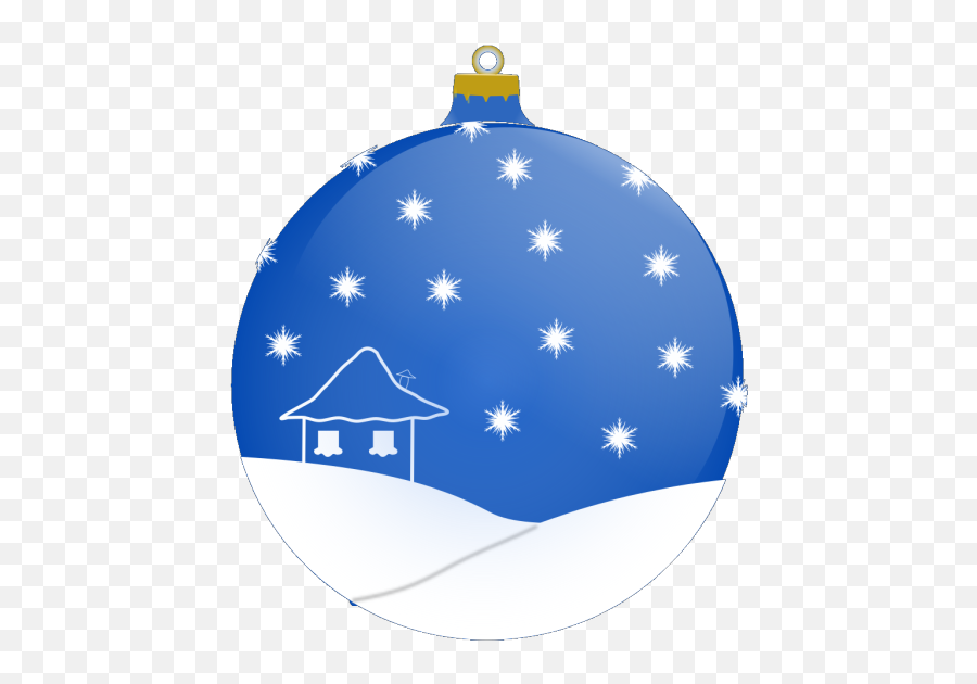 Blue Winter Ornament Ball Png Svg Clip Art For Web - Blue Winter Ornaments Transparent File,Snow Globe Icon
