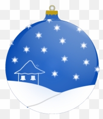 Blue Winter Ornament Ball Png Svg Clip Art For Web - Blue Winter Ornaments Transparent File,Snow Globe Icon