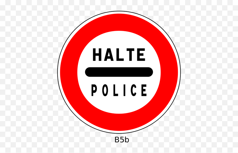 Vector Graphics Of Stop Border Police Traffic Sign Public - Language Png,Traffic Cop Icon