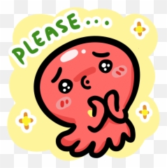 Red Blushing Octopus Vidio Stickers For Whatsapp - Dot png