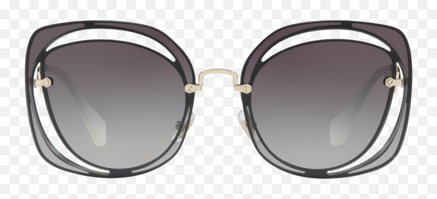 Miu Scenique Cut - Out Eyewear Reflection Png,Aviator Sunglasses Png