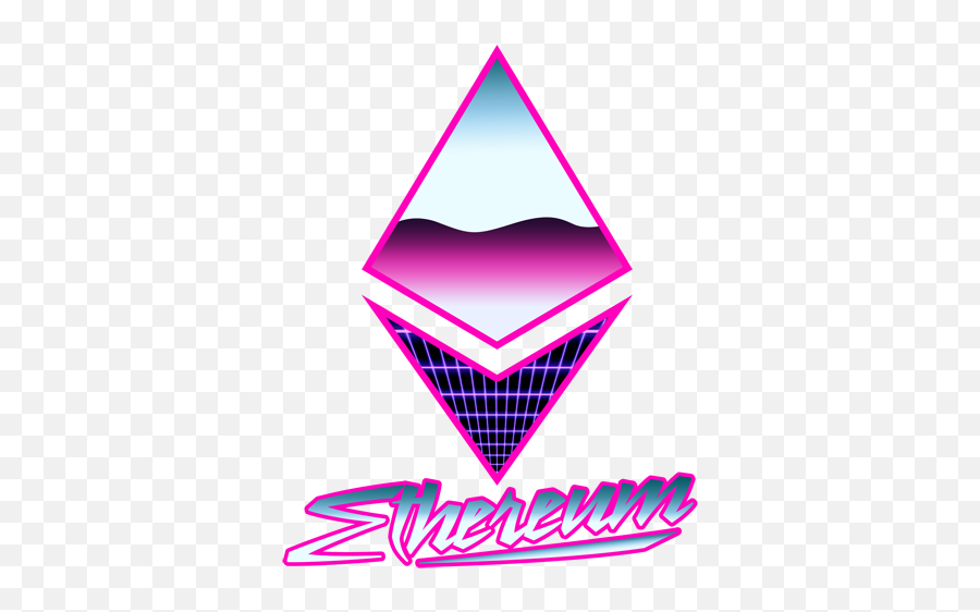 80s Retro Ethereum Logo Ethereumartists - 80s Triangle Png,Retro Logo
