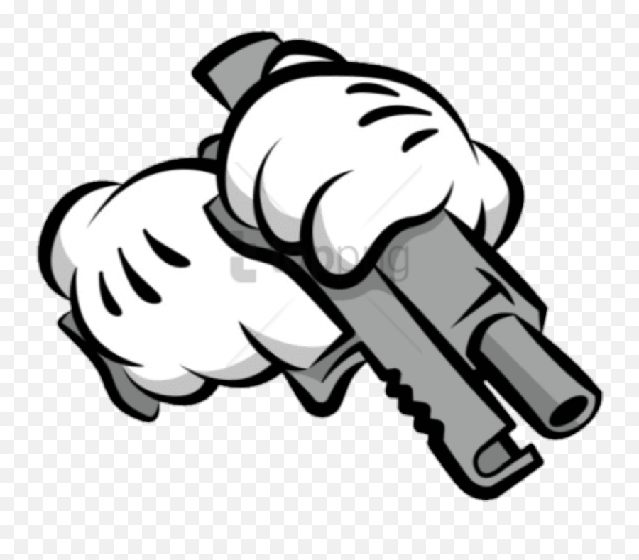 Mickey Mouse Hand With Gun Png Image - Cartoon Hand Holding Gun,Hand With Gun Png
