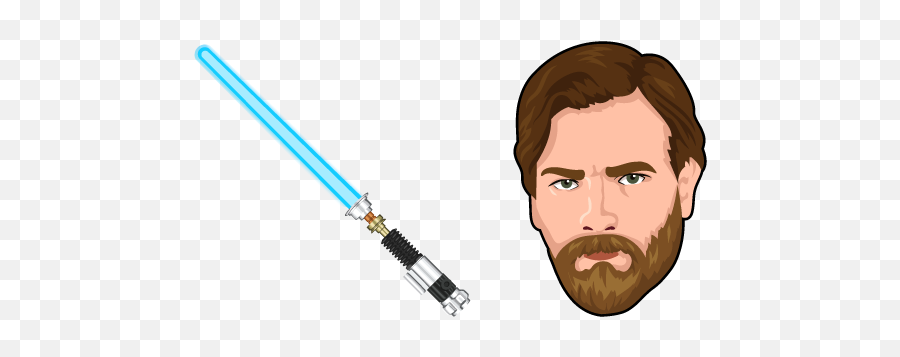 Star Wars Obi - Obi Wan Kenobi Lightsaber Cartoon Png,Obi Wan Kenobi Png