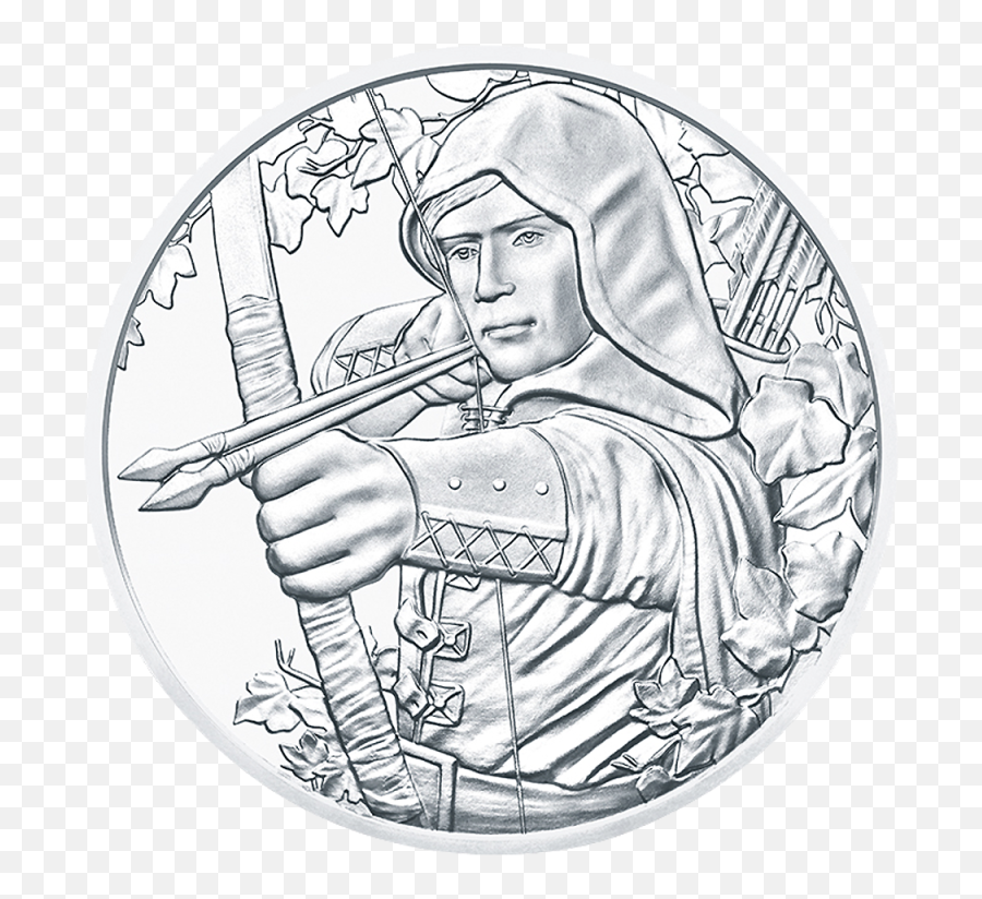 1 Oz Robin Hood 825th Anniversary Silver Coin 2019 - Silver Coin Austrian Robin Hood Png,Robin Hood Png