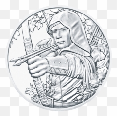 1 Oz Robin Hood 825th Anniversary Silver Coin 2019 - Silver Coin Austrian Robin Hood Png,Robin Hood Png