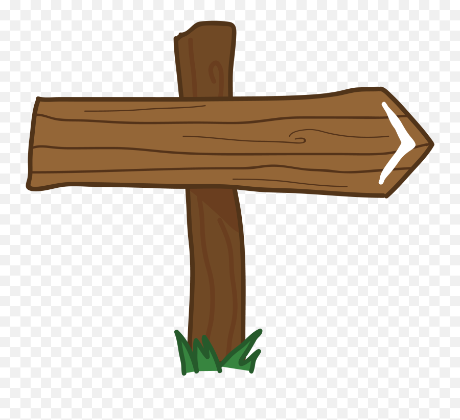 Crucifix Clipart Brown Transparent Free For - Cartoon Wooden Arrow Png,Wooden Cross Png