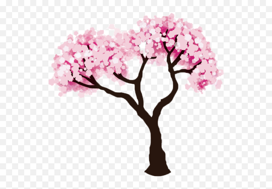 Easy Cherry Blossom Tree Clipart - Easy Cherry Tree Drawing Png,Cherry Blossom Tree Png