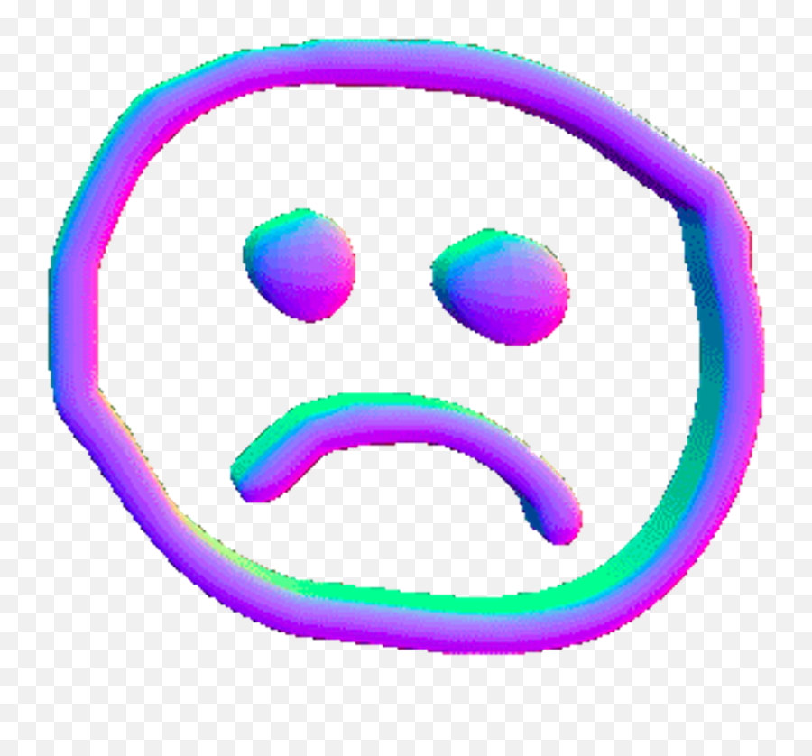 Sad Sticker - Aesthetic Sad Face Clipart Full Size Clipart Aesthetic Png,Sad Face Emoji Png