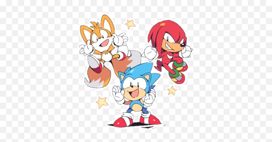 Sonicmaniaadventures Sonicthehedgehog Sonic Tails Knuck - Knuckles Sonic Y Tails Png,And Knuckles Transparent