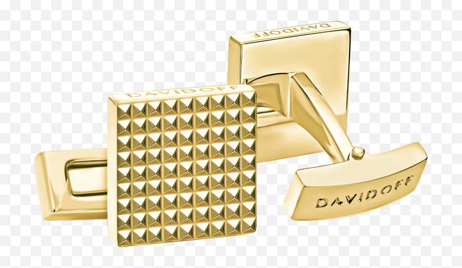 Davidoff Paris Square Light Gold Cufflinks U2014 Style Of Zug - Cufflink Png,Gold Square Png