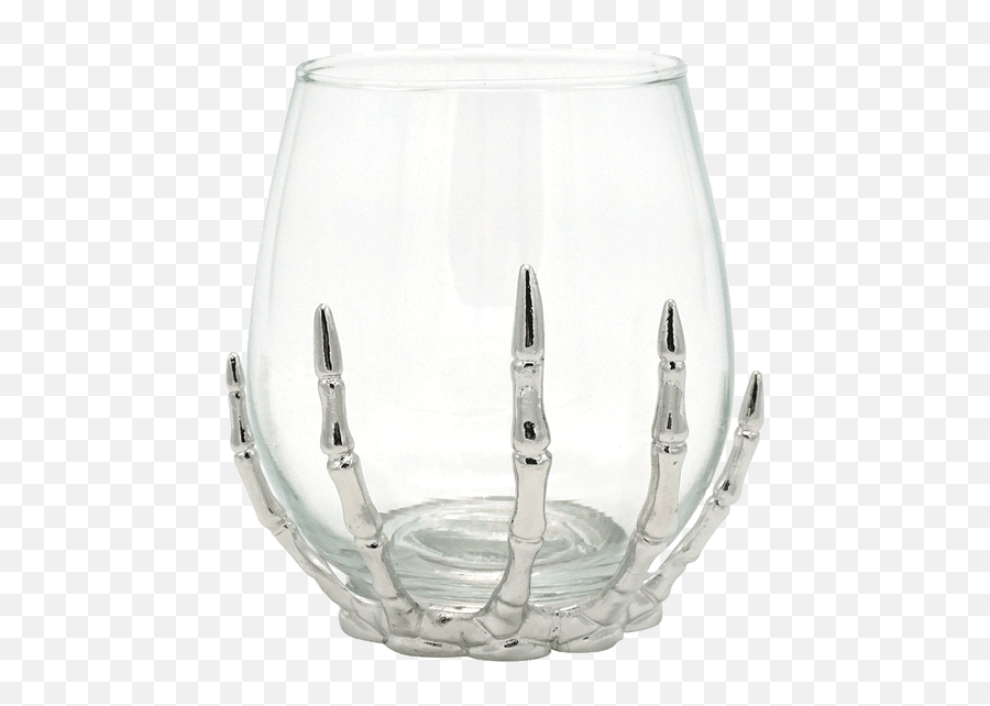 Metal Skeleton Hand Stemless - Skeleton Hand Stemless Wine Glass Png,Skeleton Hand Png