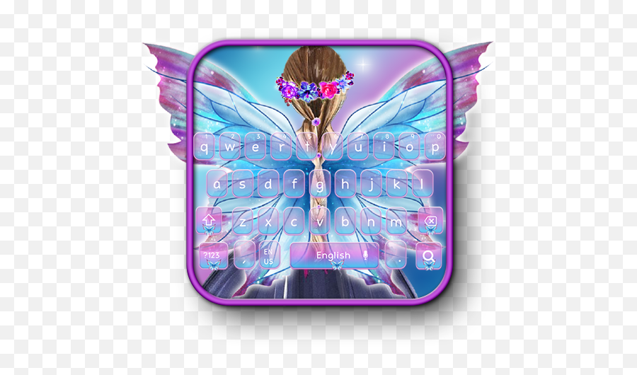 Amazoncom Fairy Wings Keyboard Theme Appstore For Android - Fairy Wings Png Hd,Fairy Wings Png