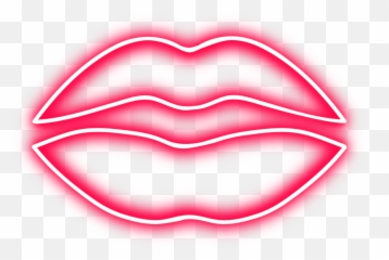 Neon Love Red Lip - Sticker By Sa 1911170 Png Images Neon Lips Png,Lip Png