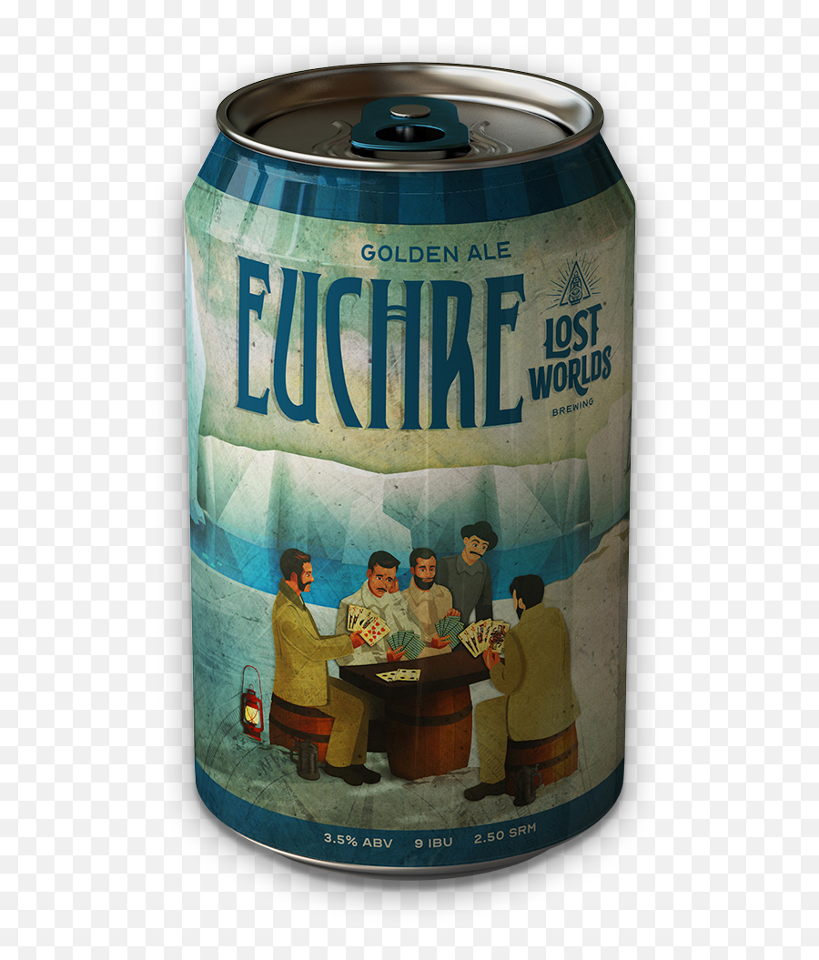 Euchre Golden Ale Lost Worlds Brewing - Beer Png,Beer Can Png