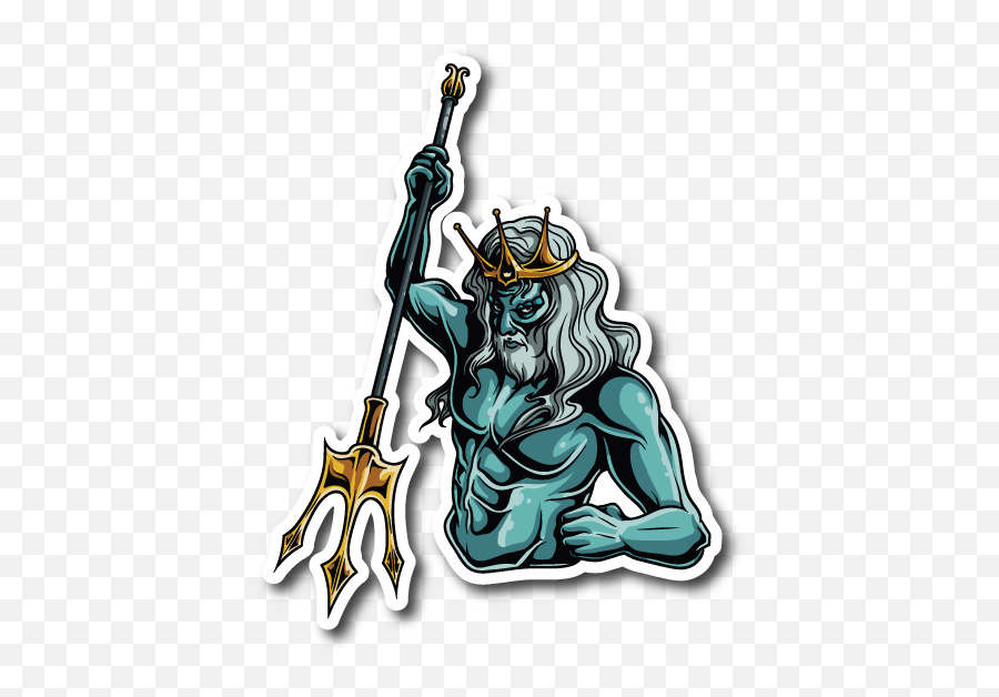 Download Hd Greek God Poseidon Sticker - Greek God Poseidon Sticker Png,Poseidon Png