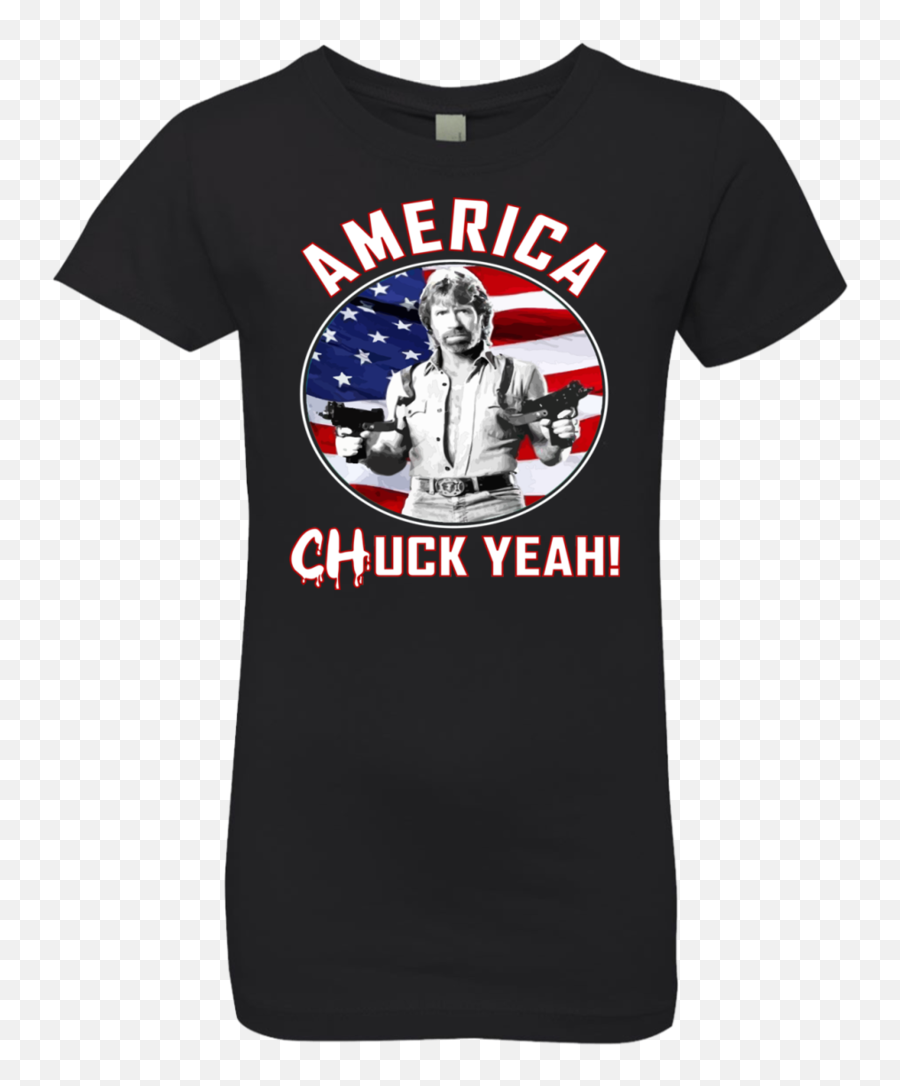Official Chuck Norris - America Tee Level Girlsu0027 Princess Tshirt Blink 182 California Tee Png,Chuck Norris Png