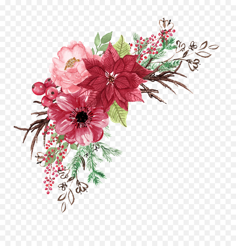 Flower Watercolor Png Pictures Free - Transparent Background Flowers Png,Watercolor Flowers Transparent Background
