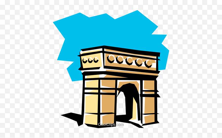 Arc De Triomphe Royalty Free Vector Clip Art Illustration - Arc De Triomphe Clip Art Png,Arc Png