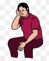 Pain Worried Sadness - Kneeling png