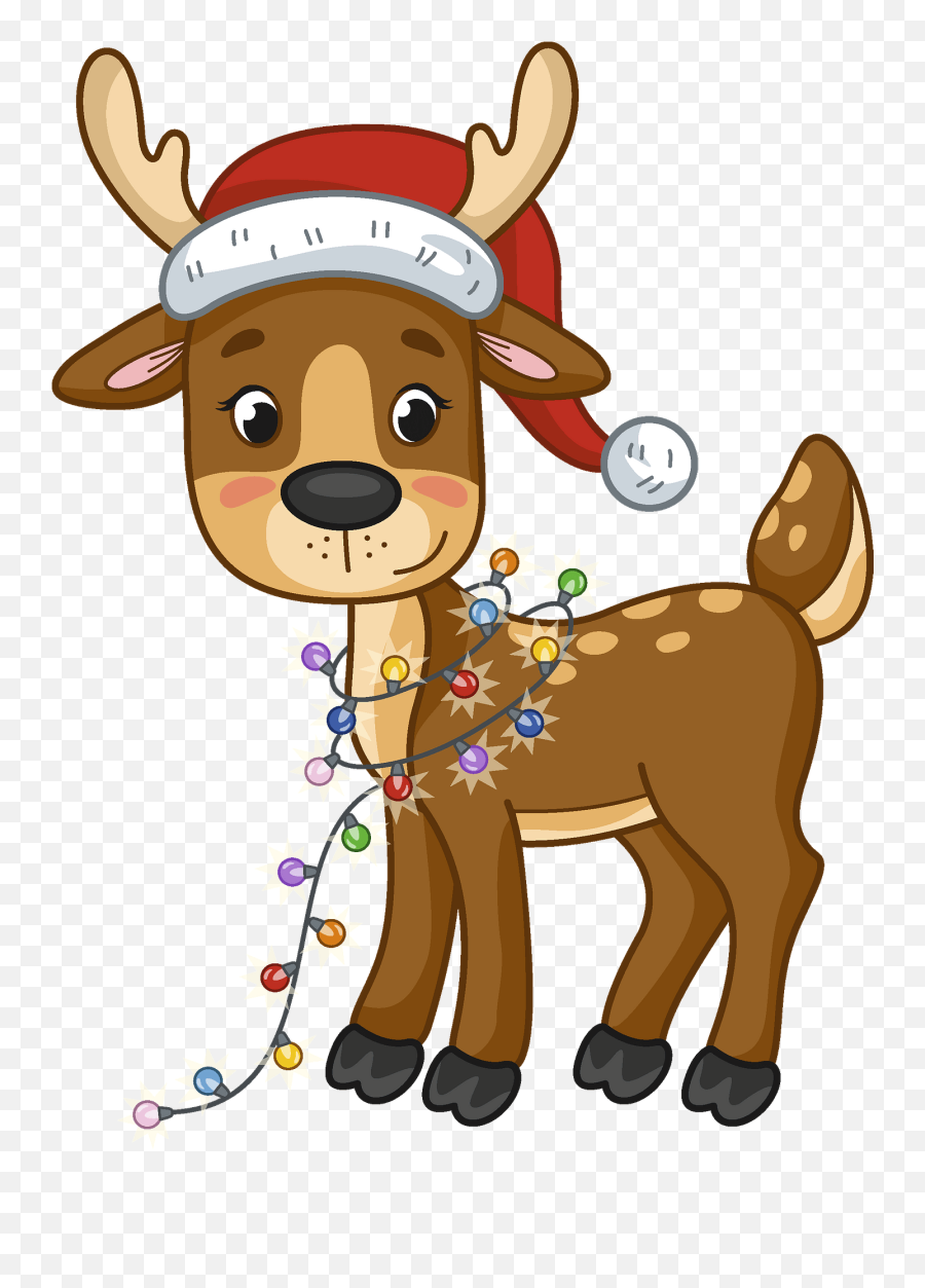 Christmas Reindeer Clipart - Animal Figure Png,Christmas Reindeer Png