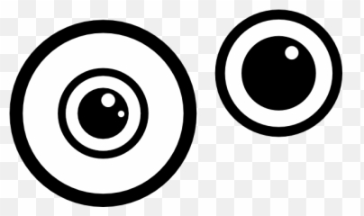 Googly Eyes Clipart - Monster Full Size PNG Black And White