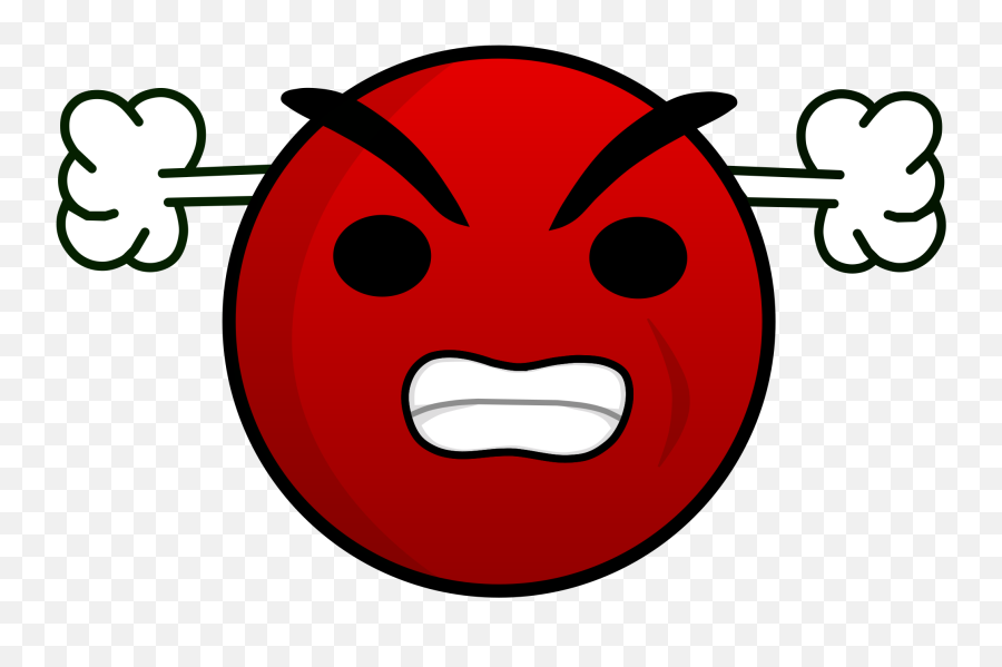 Mouth Svg Mad - Red Angry Face Emoticon Transparent Red Angry Emoji Face Png,Angry Mouth Png