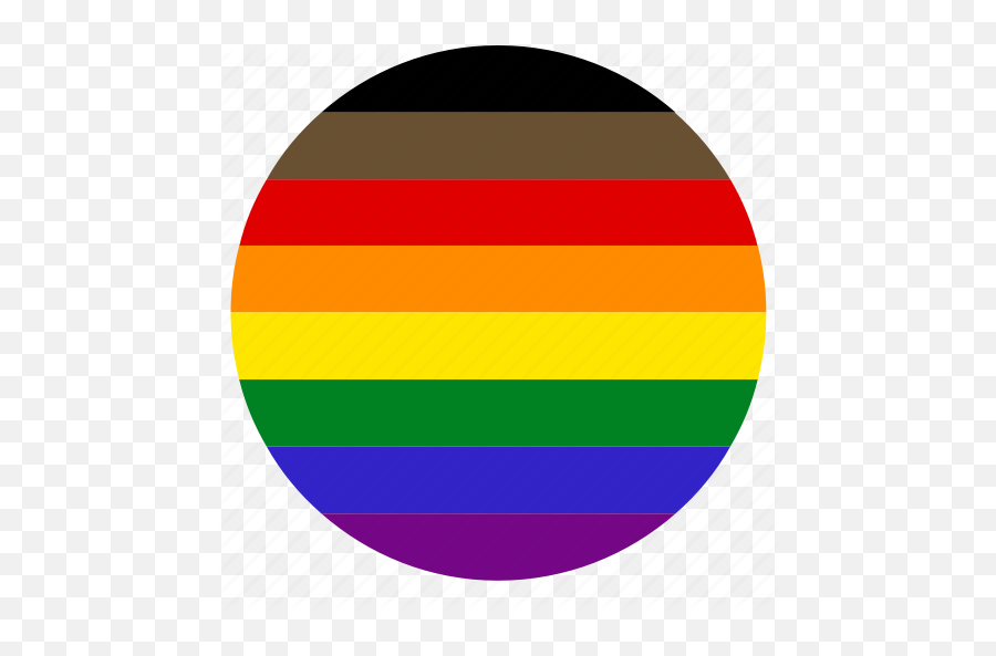 Circle Flag Gay Lgbt Philadelphia Pride Rainbow Icon - Download On Iconfinder Pride Flag Circle Png,Rainbow Flag Transparent