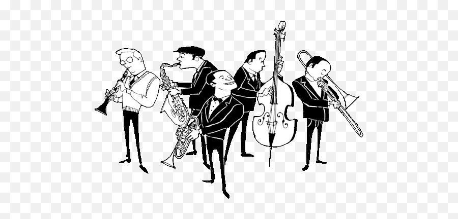 Jazz Band - Playing Music Gif Png,Band Silhouette Png