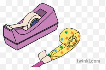 Party Blower Craft Instructions Step Six Illustration - Twinkl Drawing png