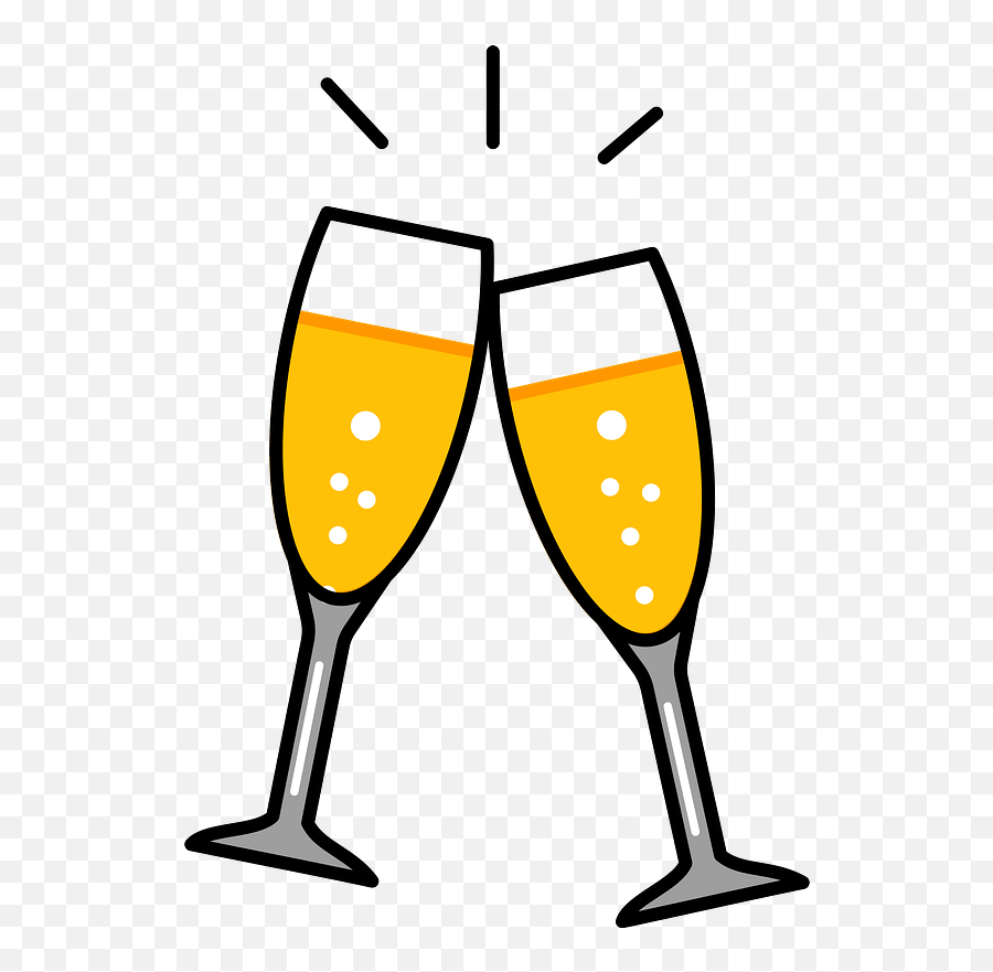 Champagne Clipart Free Download Transparent Png Creazilla - Champagne Glass,Champagne Emoji Png