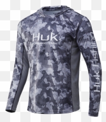 Mens Huk Icon X - Refraction Camo Hoodie png