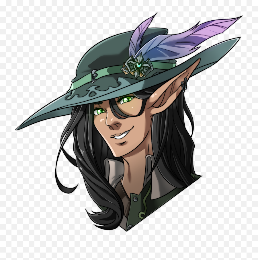 Download Drew An Elf Bard Headshot For - Dnd Male Elf Bard Png,Bard Png