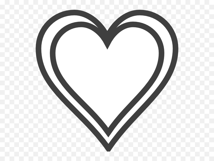 Download Hollow Heart Png - Transparent Png Png Images Double Heart Outline Clipart,White Hearts Png
