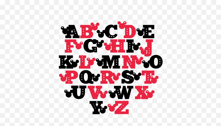 Mouse Uppercase Alphabet Svg Scrapbook Cut File Cute Clipart - Cute Alphabet Font Transparent Png,Alphabet Png