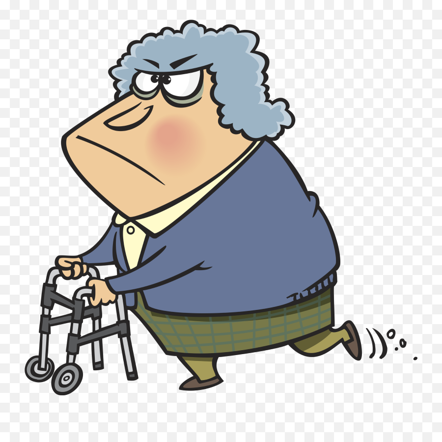 Old Lady Was Sitting In Front Of The Office Door Clipart - Velha Desenho Png,Old Lady Png