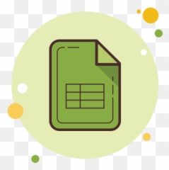Google Sheets Icon In Circle Bubbles Style - Documentos Icon Aesthetic png