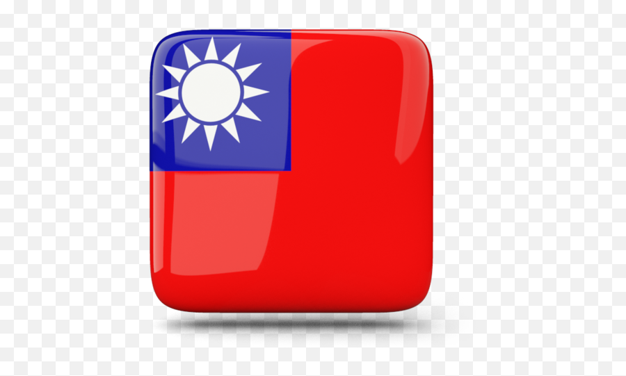 Glossy Square Icon Illustration Of Flag Taiwan - Taiwan Flag Icon Square Png,Icon Plaza