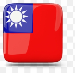 Glossy Square Icon Illustration Of Flag Taiwan - Flag Icon Square png