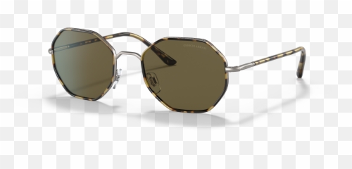 Giorgio Armani Ar6112j 52 Dark Brown U0026 Matte Gunmetal - Sunglasses png