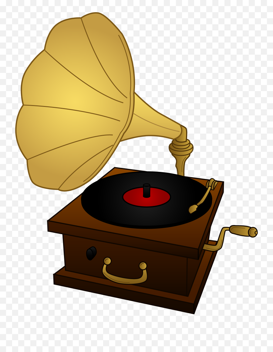 Gramophone Vector Png 2 Image - Old Record Player Clipart,Png Phonographic