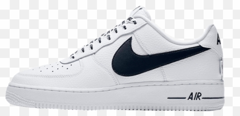 Nike Air Force 1 Black White Trainers Max - One Swoosh png