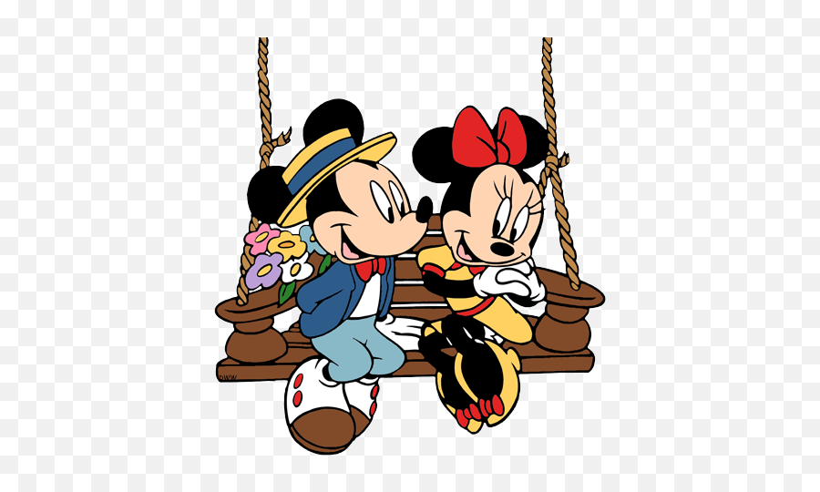 Download Mickey Minnie Swing - Mickey Mouse Minnie Clipart Png,Mickey And Minnie Png