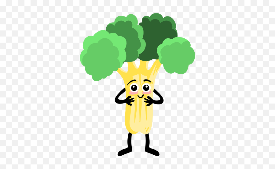 Broccoli Leaf Flat - Cartoon Png,Broccoli Transparent