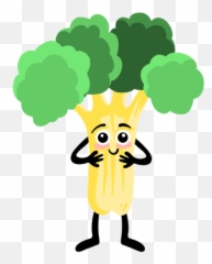 Broccoli Leaf Flat - Cartoon Png,Broccoli Transparent