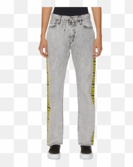Lilly Yellow Tape Jeans - Pocket Png,Jean Grey Png