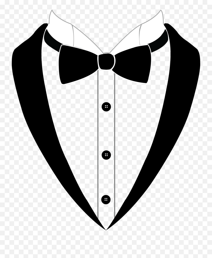 Bowtie Sticker - Bow Tie Suit Cartoon Clipart Full Size Suit Clipart Png, Black Tie Png - free transparent png images 