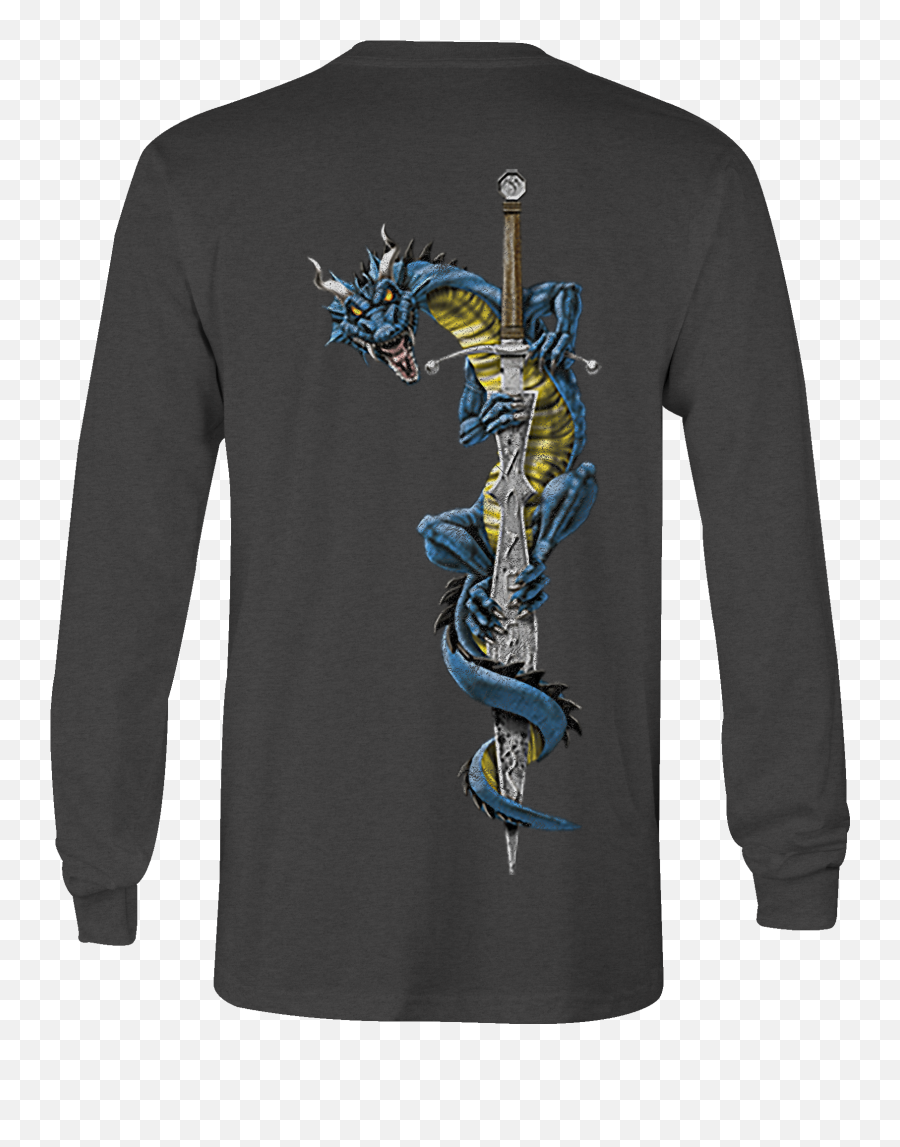 Details About Long Sleeve Tshirt Dragon Knight Sword Shirt For Men Or Women Png