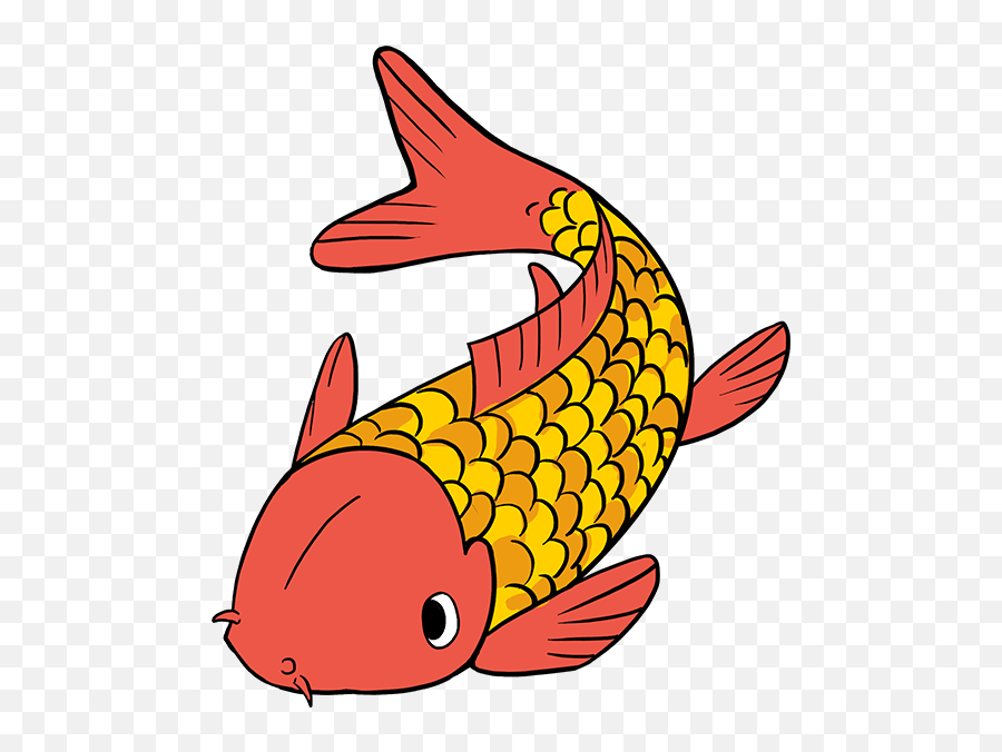 How To Draw A Koi Fish Really Easy Drawing Tutorial - Koi Easy Koi Fish Draw Png,Koi Fish Png